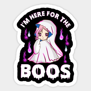I'm just here for the boos Funny Halloween Sticker